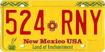 NM license plate 524RNY