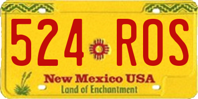 NM license plate 524ROS