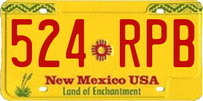 NM license plate 524RPB