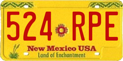NM license plate 524RPE
