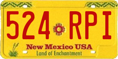 NM license plate 524RPI