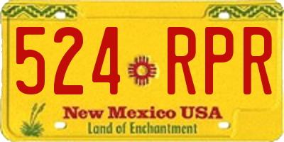 NM license plate 524RPR