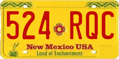 NM license plate 524RQC