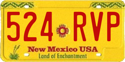 NM license plate 524RVP