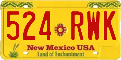 NM license plate 524RWK