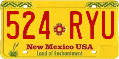 NM license plate 524RYU