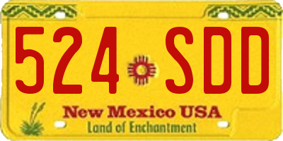 NM license plate 524SDD