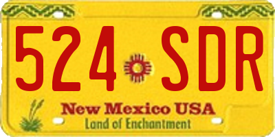 NM license plate 524SDR