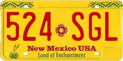NM license plate 524SGL