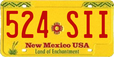 NM license plate 524SII