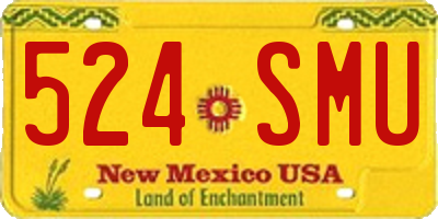 NM license plate 524SMU