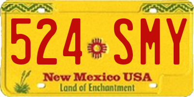 NM license plate 524SMY