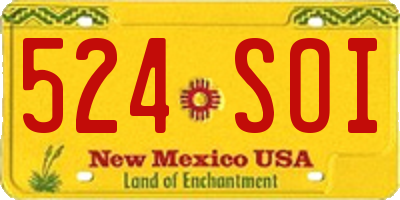 NM license plate 524SOI