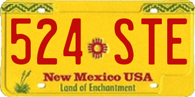 NM license plate 524STE
