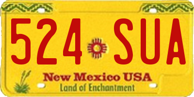 NM license plate 524SUA