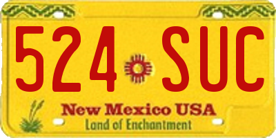NM license plate 524SUC