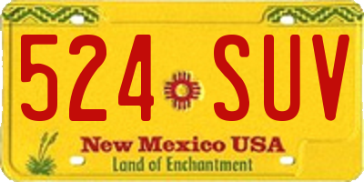 NM license plate 524SUV