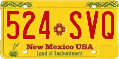 NM license plate 524SVQ