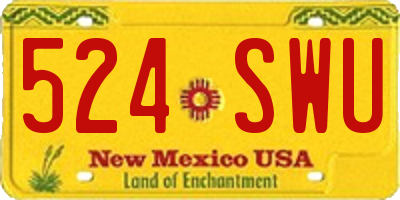 NM license plate 524SWU