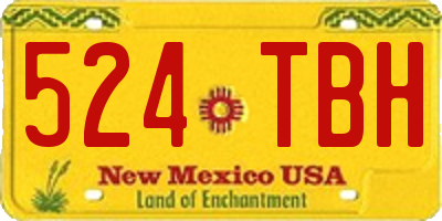 NM license plate 524TBH