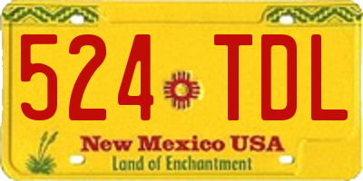 NM license plate 524TDL