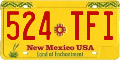 NM license plate 524TFI