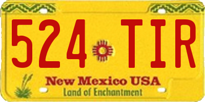 NM license plate 524TIR