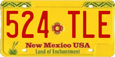 NM license plate 524TLE