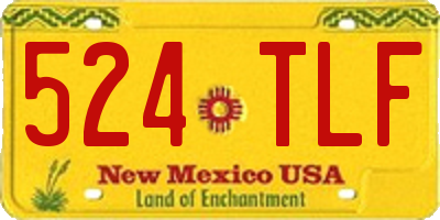 NM license plate 524TLF