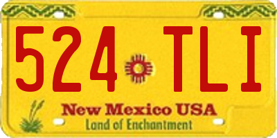 NM license plate 524TLI