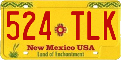 NM license plate 524TLK