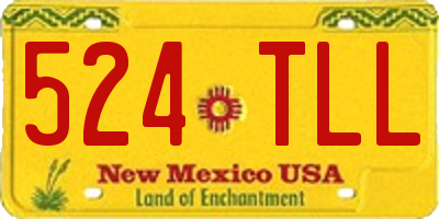 NM license plate 524TLL