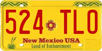 NM license plate 524TLO