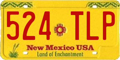 NM license plate 524TLP