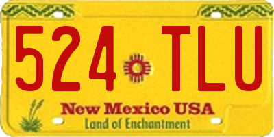 NM license plate 524TLU