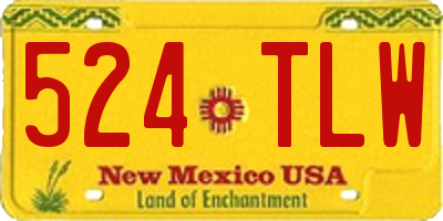 NM license plate 524TLW