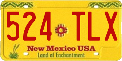 NM license plate 524TLX