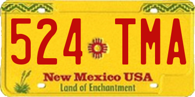 NM license plate 524TMA