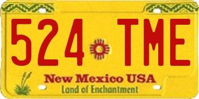 NM license plate 524TME