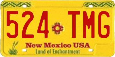 NM license plate 524TMG