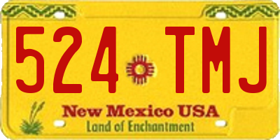 NM license plate 524TMJ