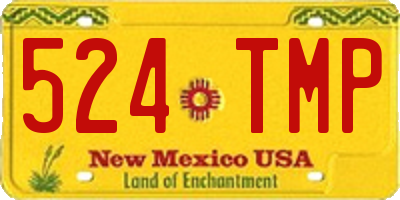 NM license plate 524TMP