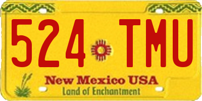 NM license plate 524TMU