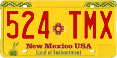 NM license plate 524TMX