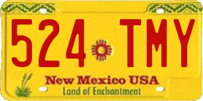 NM license plate 524TMY