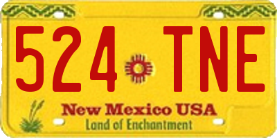 NM license plate 524TNE