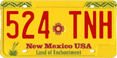 NM license plate 524TNH
