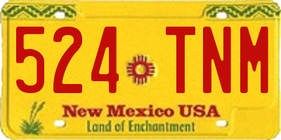 NM license plate 524TNM