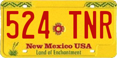 NM license plate 524TNR