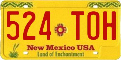 NM license plate 524TOH